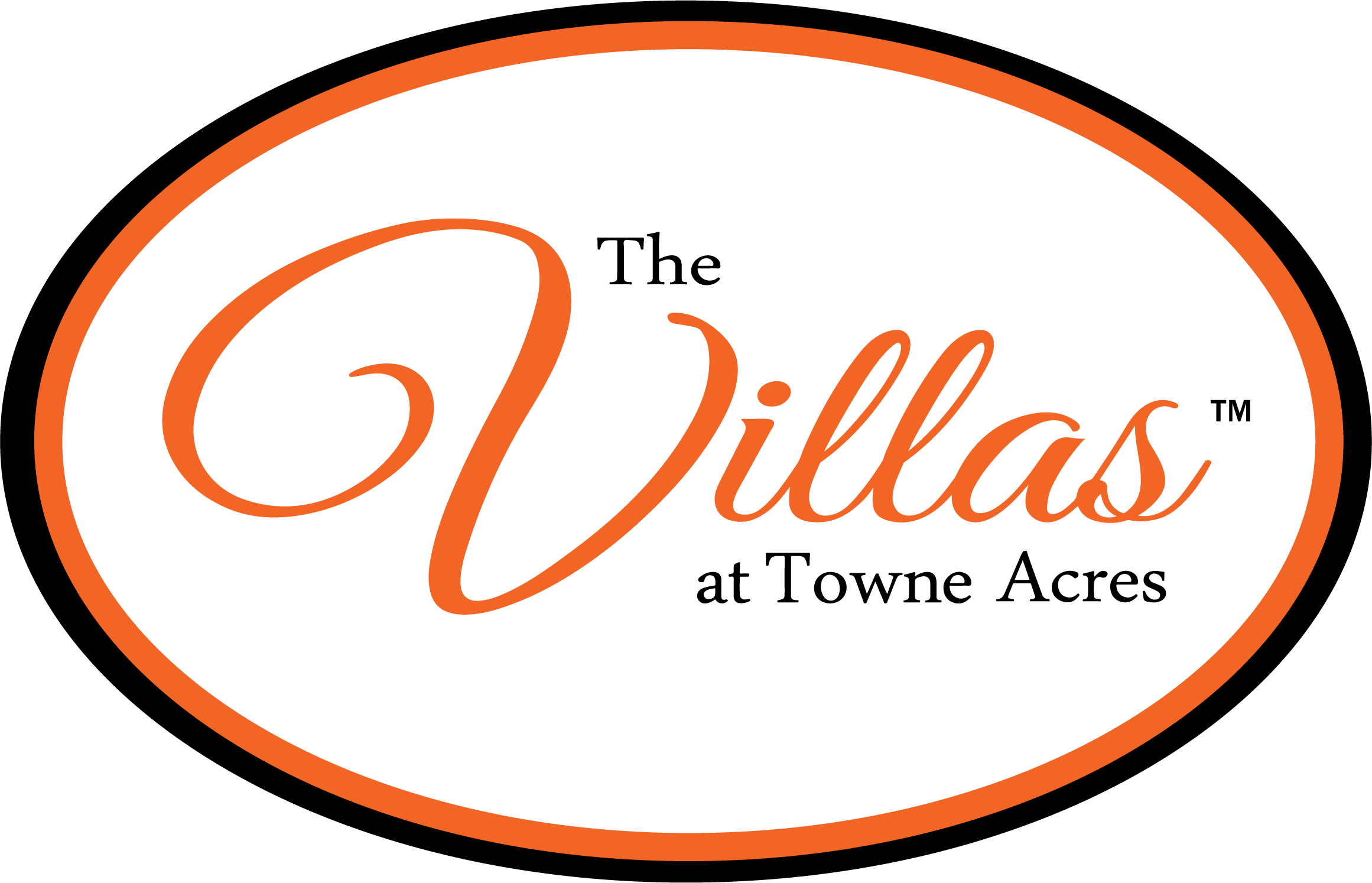 The image is a logo of The Villas at Towne Acres.
